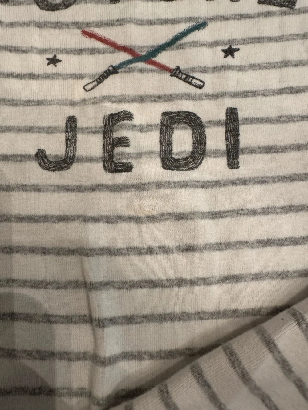 Future Jedi Striped Baby Set - Cream & Gray size 18-24 months